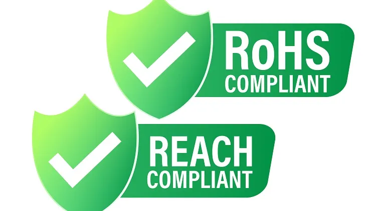 RoHS compliant and REACH compliant marks